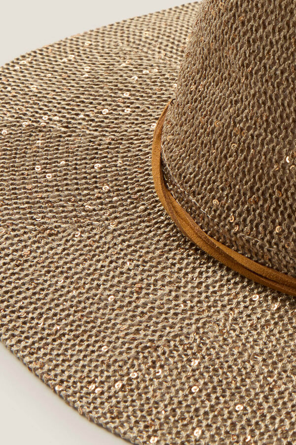 Textura Sombrero playa amarillo