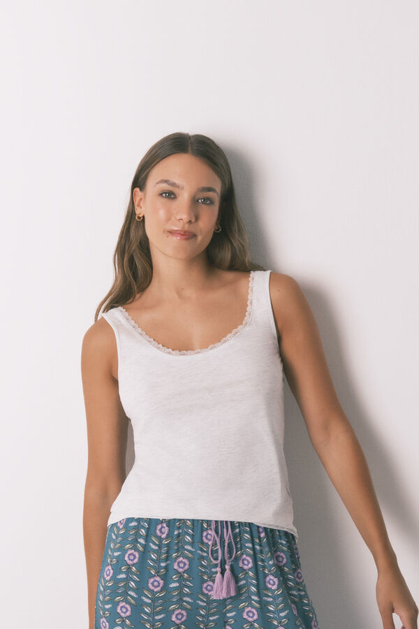 Women'secret T-shirt al&ccedil;as cinza  cinzento