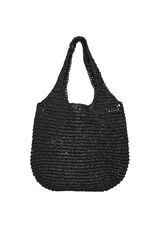 Pieces Bolso Tote tejido paja negro