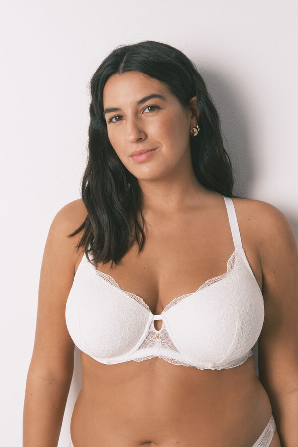 Women'secret BEAUTIFUL enchimento cl&aacute;ssico branco com soutien branco