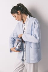 Women'secret Bata curta acolchoada azul azul