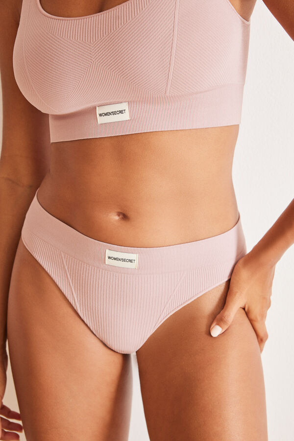 Women'secret Tanga canal&eacute; rosa seamless rosa