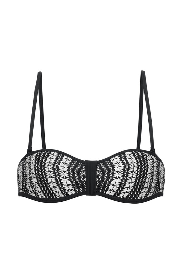 Dorina Top de bikini bandeau crochet negro negro