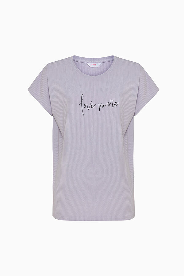 Penti Camisa de pijama de manga curta lil&aacute;s rosa