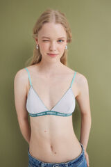 HI&BYE Soutien triangular mesh brilho e verde verde