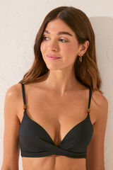 Women'secret Top bikini push up  cruzado negro negro