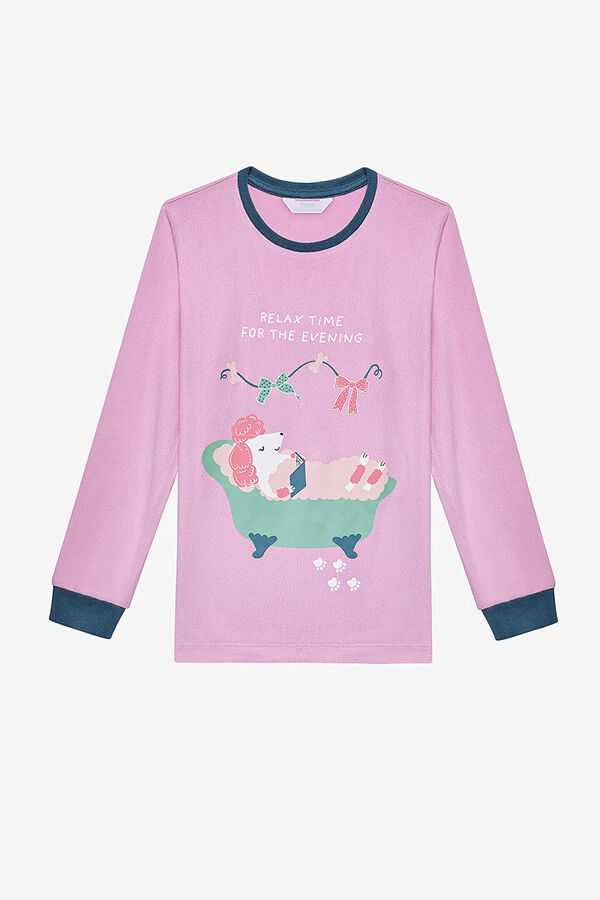 Penti Conjunto de pijama de menina rosa