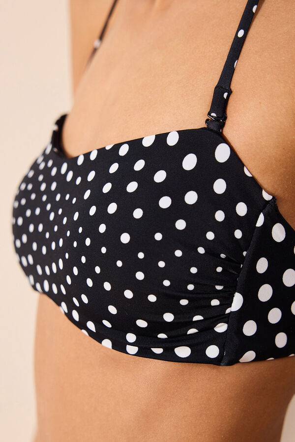 Penti Top de bikini bandeau estampado estampado