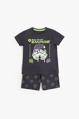 Admas Pijama curto neon Star Wars imp&eacute;rio cinzento