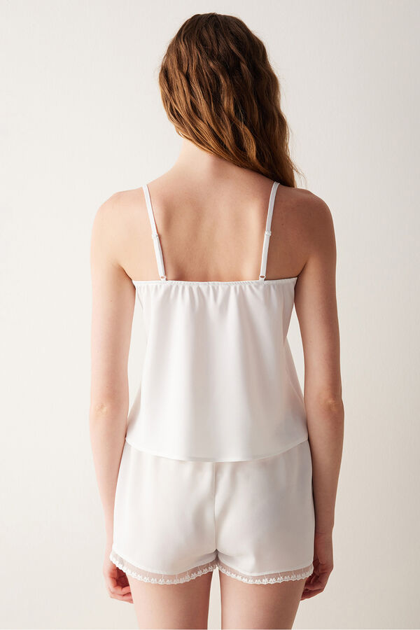 Penti Cuecas de pijama de renda de noiva  branco