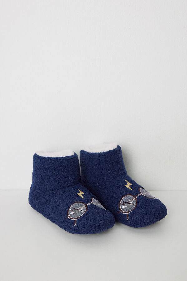 Women'secret Zapatillas casa bota Harry Potter azul