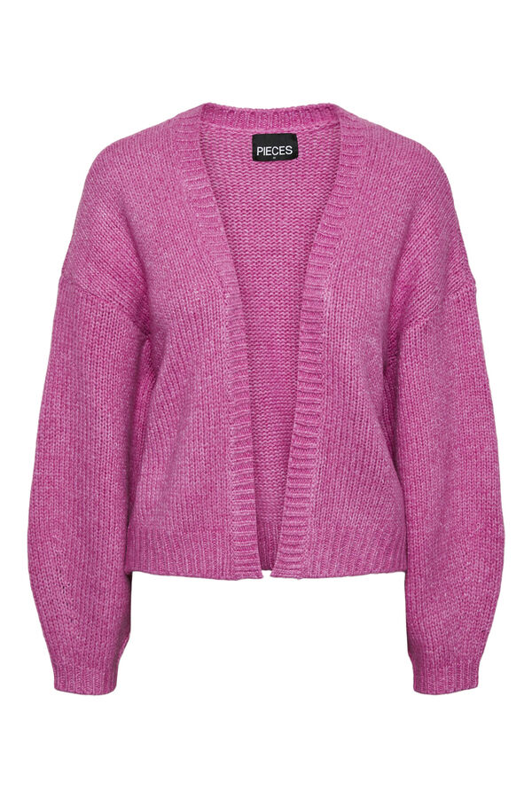 Pieces C&aacute;rdigan de punto rosa