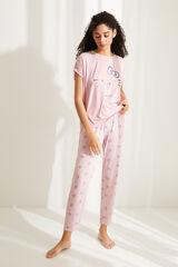 Womensecret Pijama largo Hello Kitty rosa rosa