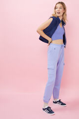 HI&BYE Crop top escote V seamless azul oscuro azul