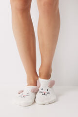 Women'secret Calcetines invisibles pelo conejo  blanco