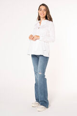 Ohma! Camisa formal pr&eacute;-mam&atilde; branco