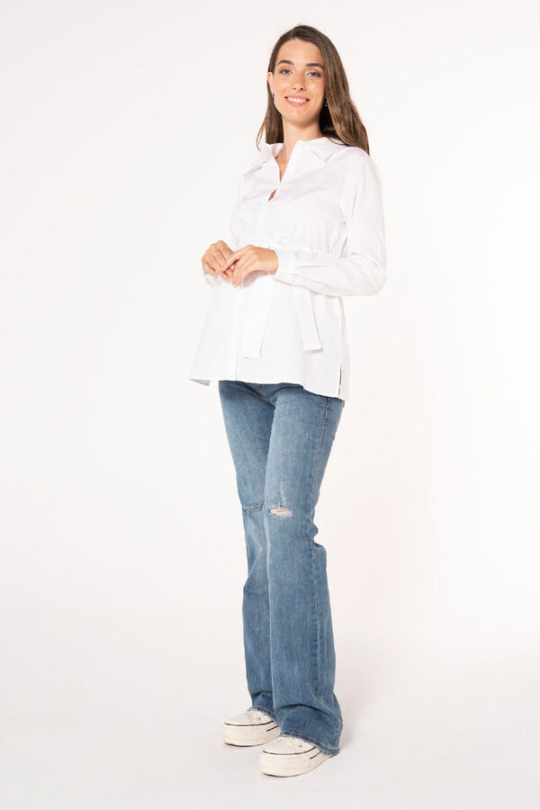 Ohma! Camisa formal pr&eacute;-mam&atilde; branco