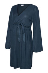 Mamalicious Vestido manga larga maternity y lactancia  azul