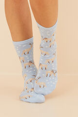 Women'secret Pack 3 calcetines azules l&uacute;rex azul