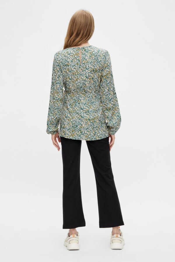 Mamalicious Top de mulher manga comprida dupla fun&ccedil;&atilde;o verde