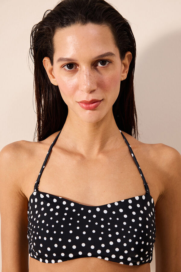 Penti Top de bikini bandeau estampado estampado