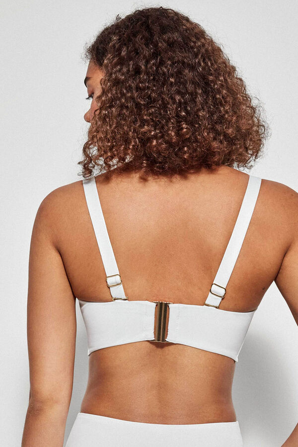 Gisela Top biquíni bandeau branco