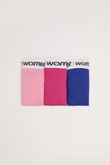 Womensecret Pack 3 tangas algodão logo rosa