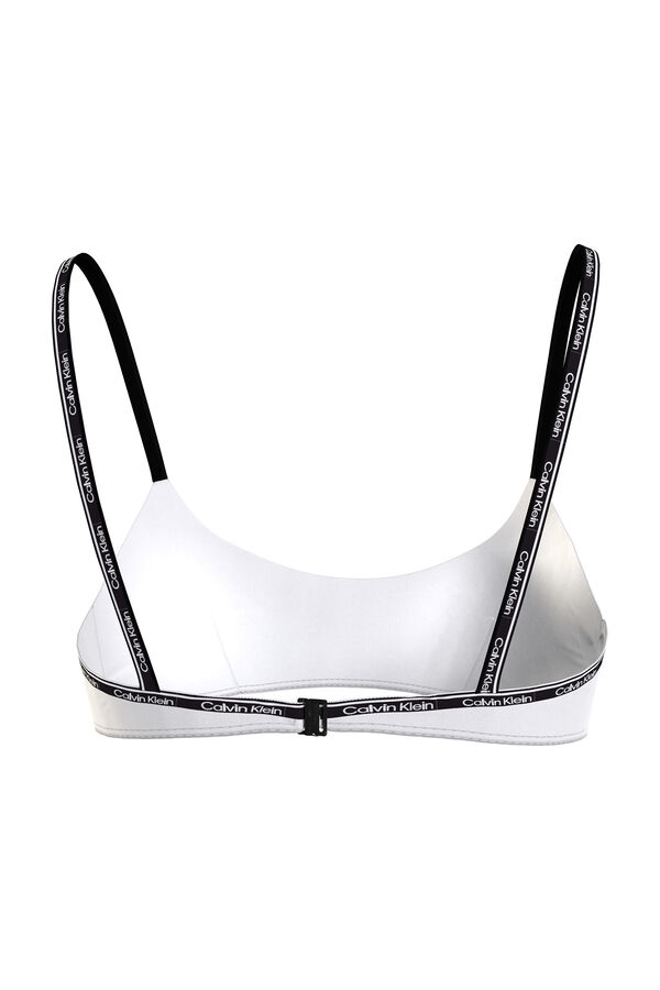 Calvin Klein Parte de arriba de bikini de corpi&ntilde;o Logo Tape. blanco