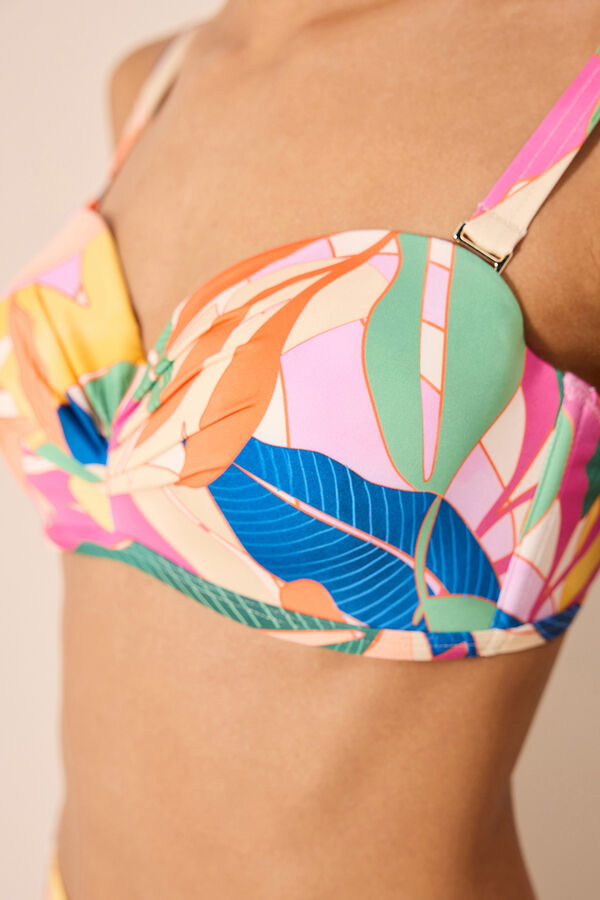 Penti Top de biqu&iacute;ni estampado de flores estampado