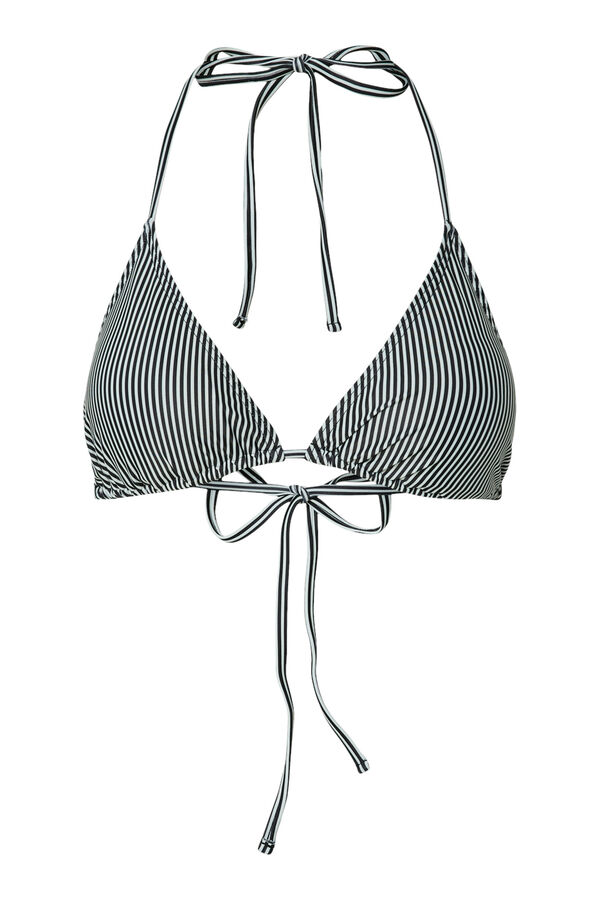 Pieces Top de biqu&iacute;ni riscas preto