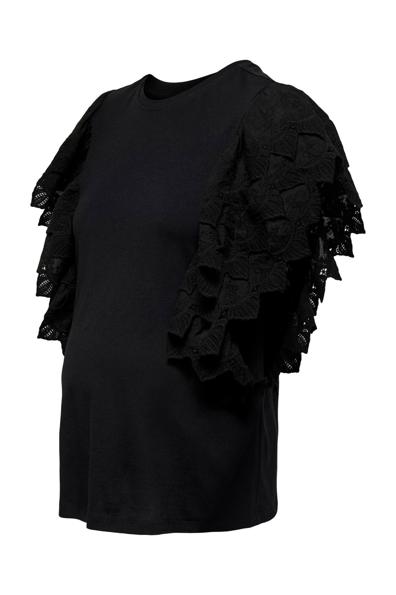 Only Maternity T-shirt pr&eacute;-mam&atilde; com mangas franzidas