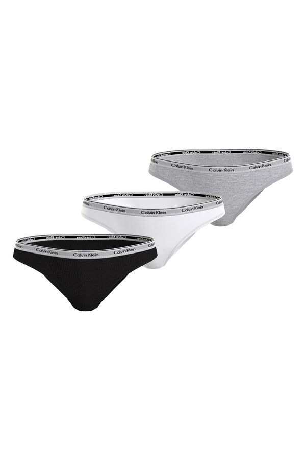 Calvin Klein Pack 3 bragas cl&aacute;sicas neutras logo estampado