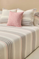 Textura Capa n&oacute;rdica algod&atilde;o riscas cinzento