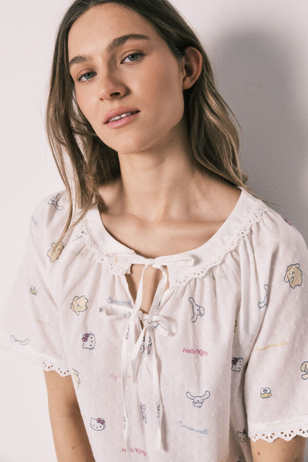 Women'secret Camis&oacute;n algod&oacute;n Hello Kitty lazadas marfil