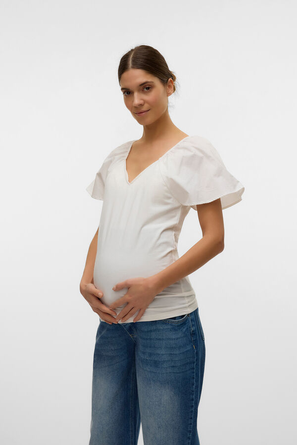 Mamalicious Top de manga curta maternity branco