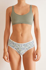 Women'secret Cuequinha larga brasileira estampado azul azul