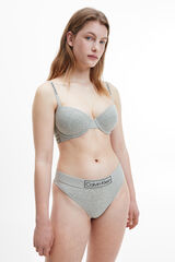 Calvin Klein Tanga tiro medio cinzento