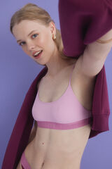 HI&BYE Soutien top algod&atilde;o rosa rosa