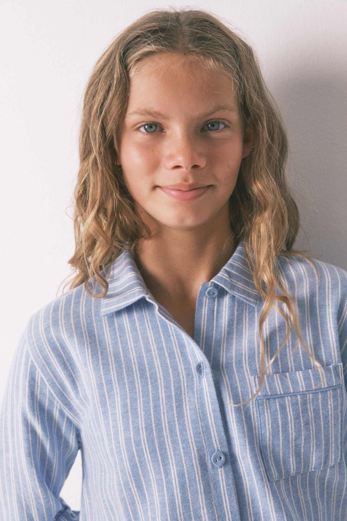 Women'secret Pijama infantil camisa &agrave;s riscas, 100% algod&atilde;o