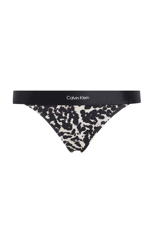 Calvin Klein Partes de abajo de bikini tipo brasileña - CK Refined estampado