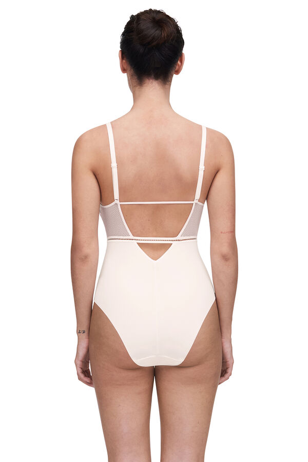 Passionata Body sem argolas Olivia com renda e tule bordado bege