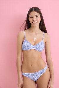HI&BYE Braga bikini brasileña leopardo azul
