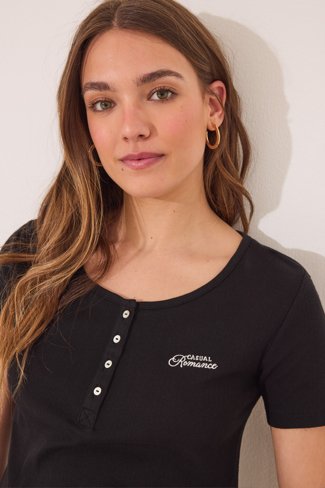 Women'secret Pijama largo algod&oacute;n canal&eacute; negro