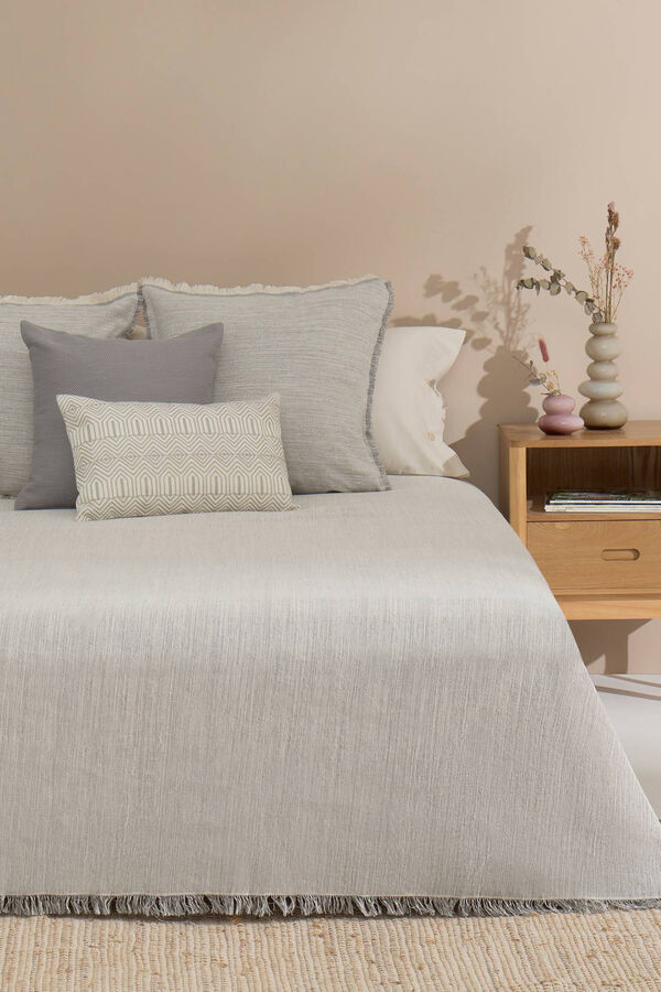 Textura FOULARD TEJIDO RAYAS gris