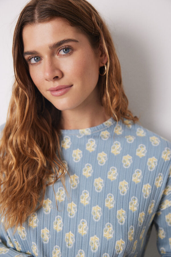 Women'secret Pijama largo canal&eacute; soft touch flores estampado