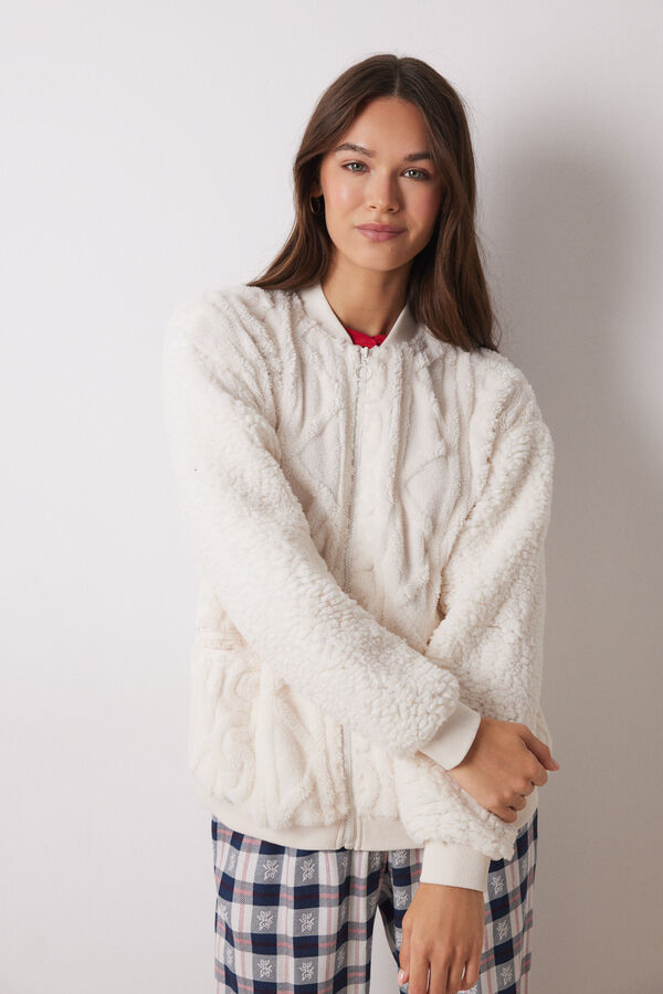 Women'secret Bata corta manga borreguito marfil