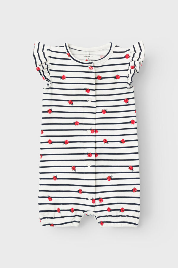 Name it Macac&atilde;o beb&eacute; menina sem mangas branco