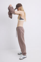 HI&BYE Soutien triangular marr&oacute;n ta&ccedil;as fixas cru