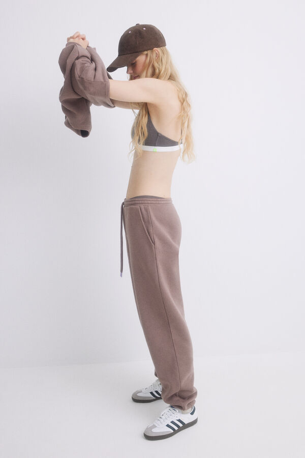 HI&BYE Soutien triangular marr&oacute;n ta&ccedil;as fixas cru