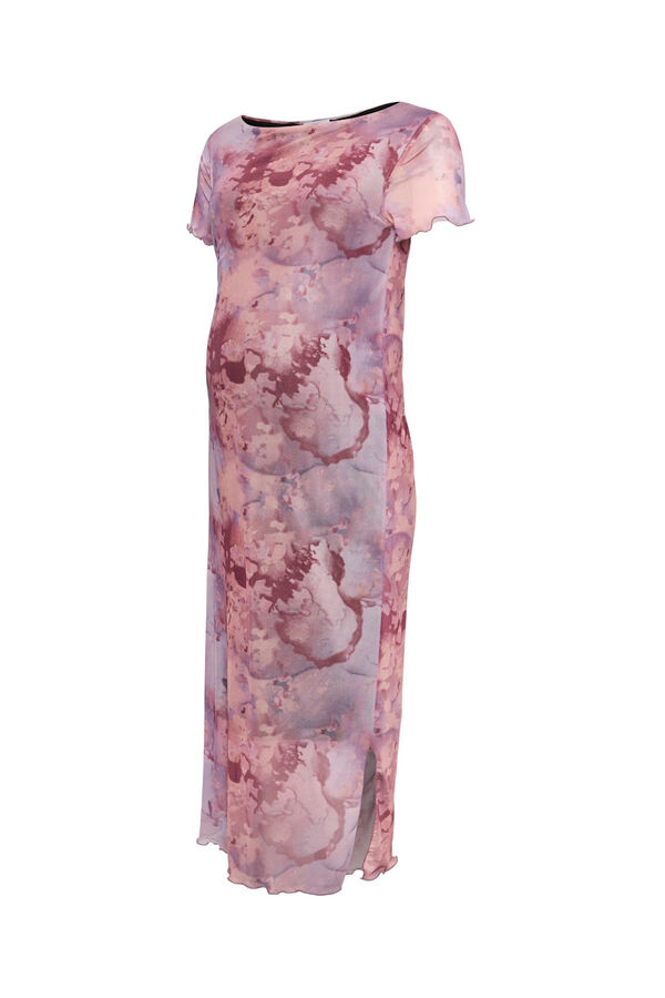 Mamalicious Vestido midi efecto mesh maternity rojo